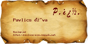 Pavlics Éva névjegykártya